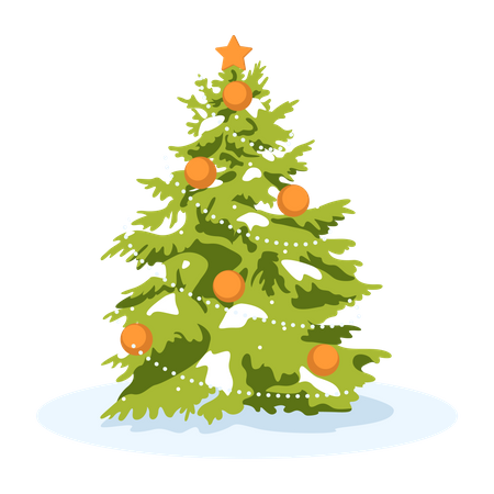 Christmas tree Decoration  Illustration