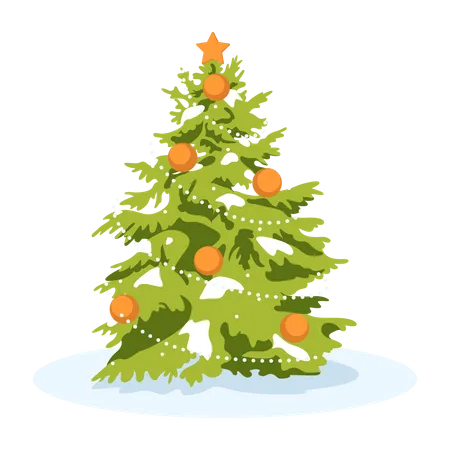 Christmas tree Decoration  Illustration