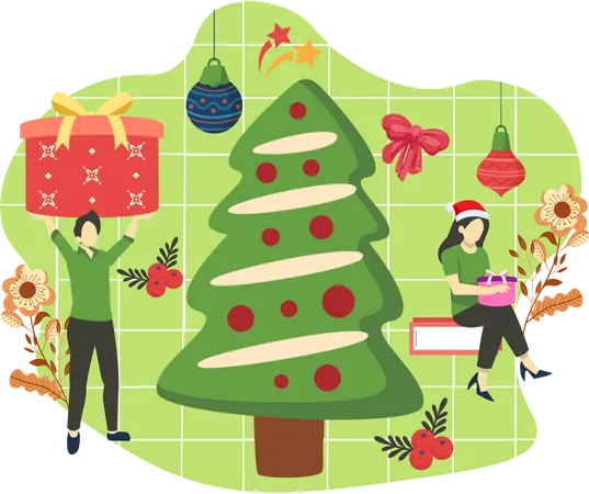 Christmas tree toffee  Illustration