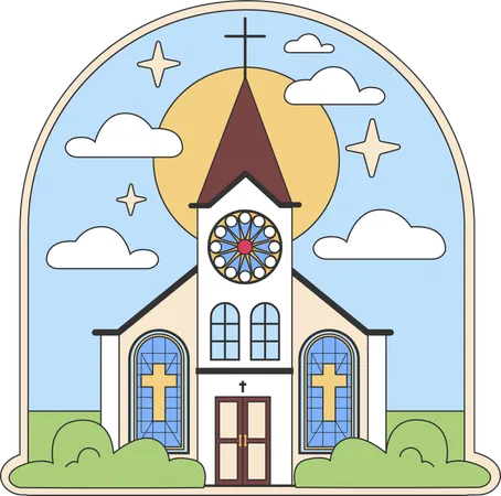 Church building  Illustration