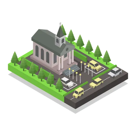 Church building  Illustration