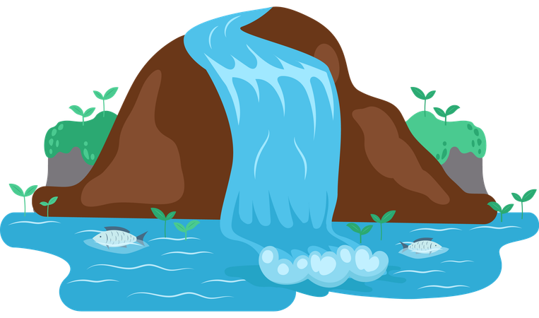 Chute d'eau  Illustration