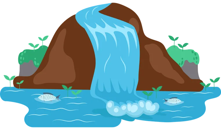 Chute d'eau  Illustration