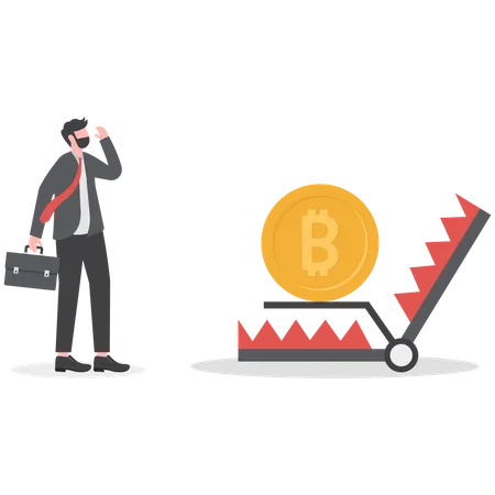 Chute du marché des cryptomonnaies  Illustration