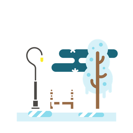 Chute de neige  Illustration