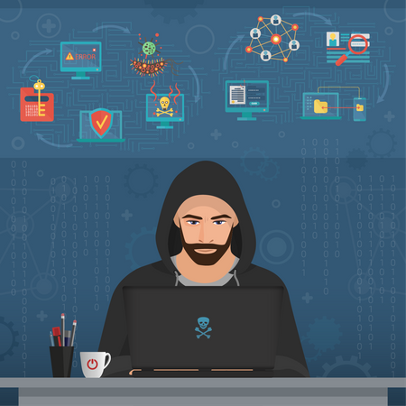 Hacker cibernético  Ilustración