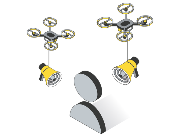 Cible marketing via les drones  Illustration
