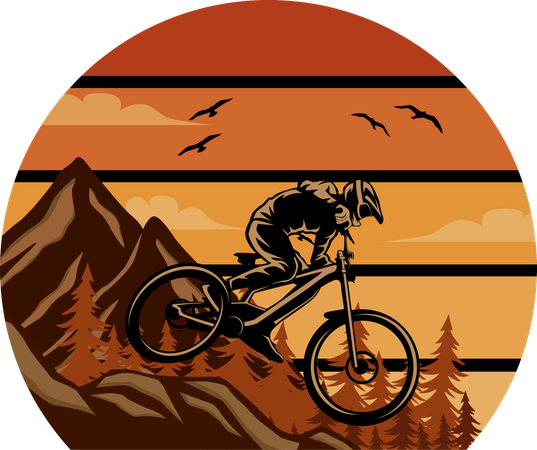 Bicicleta de montaña  Ilustración