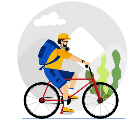 Ciclista  Ilustração