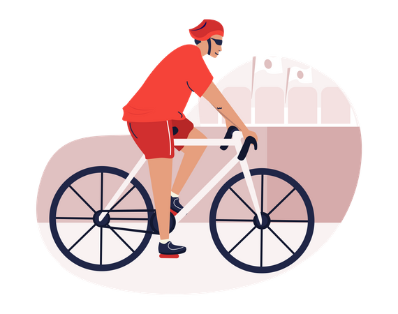 Ciclista masculino  Ilustración