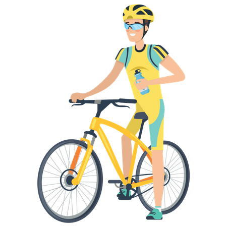 Ciclistas  Ilustración