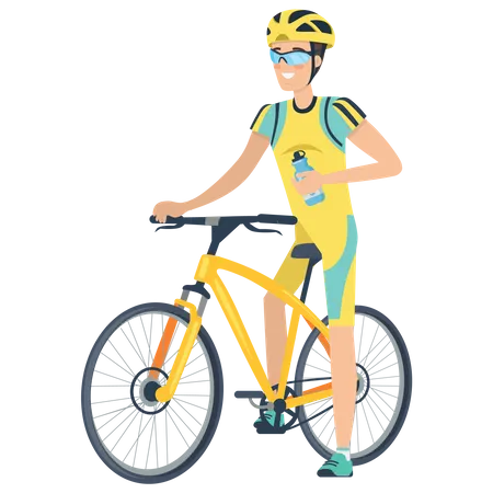 Ciclistas  Ilustración