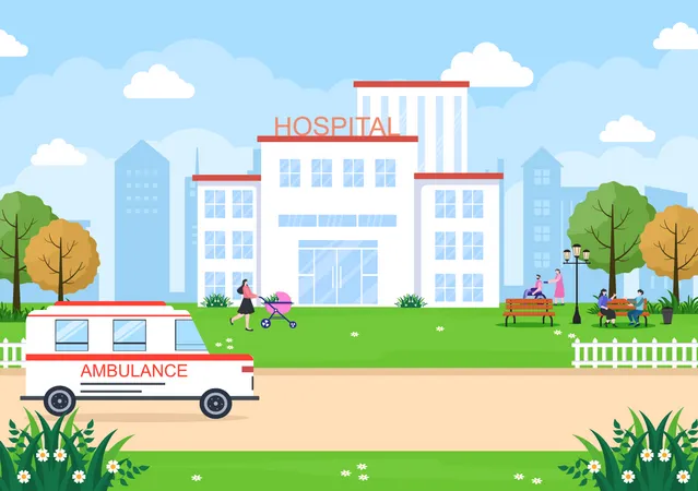 Edifício Hospitalar  Ilustração