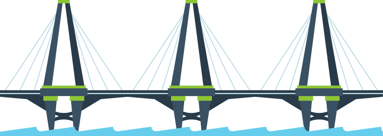 Ponte de ligação da cidade  Ilustração
