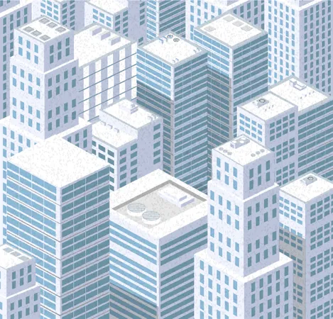 Cidade Urbana Isométrica  Ilustração