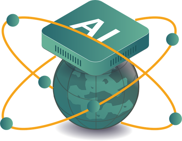 Ciencia de la tecnología de inteligencia artificial  Ilustración