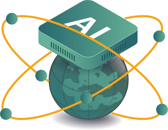 Ciencia de la tecnología de inteligencia artificial  Ilustración