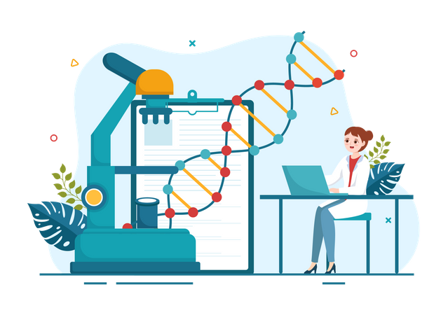 Ciencia genética  Ilustración