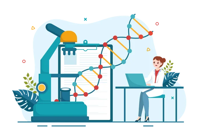 Ciencia genética  Ilustración