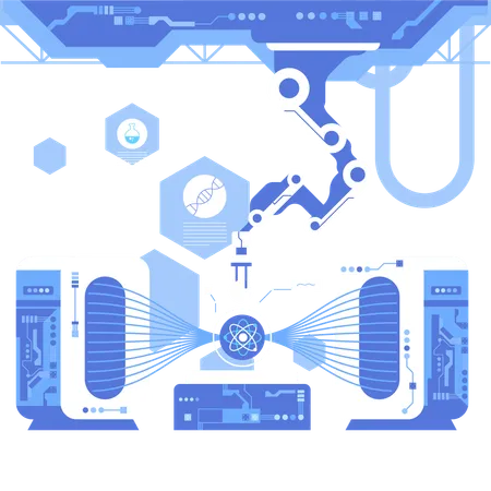 Laboratório de química de ciências  Ilustração