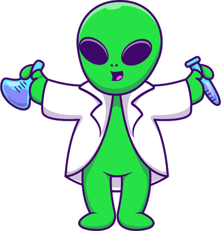 Extraterrestre científico  Ilustración
