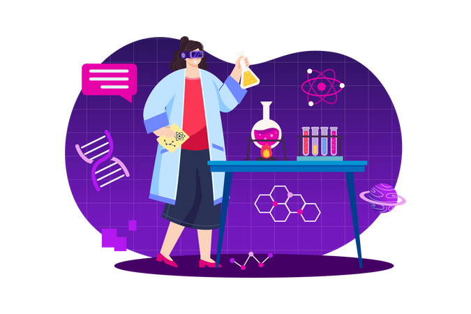 Científico en el metaverso  Illustration