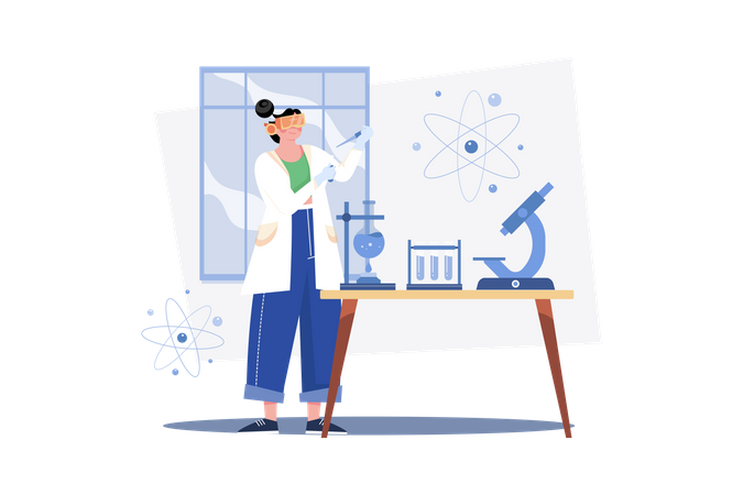 Científico en el metaverso  Illustration