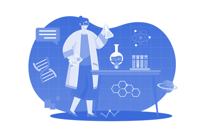 Científico en el metaverso  Illustration