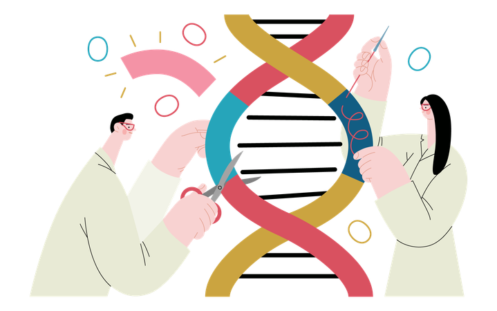 Científicos diseccionan la doble hélice del ADN  Ilustración