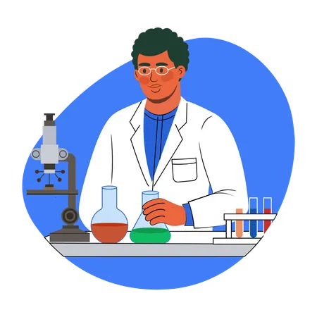 Cientista de laboratório  Ilustração