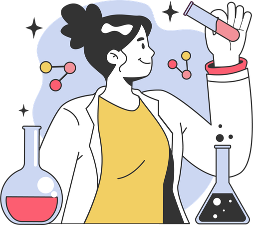 Cientista Feminina  Ilustração