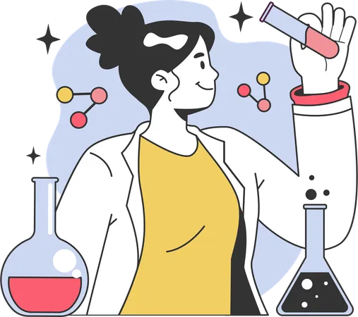 Cientista Feminina  Ilustração