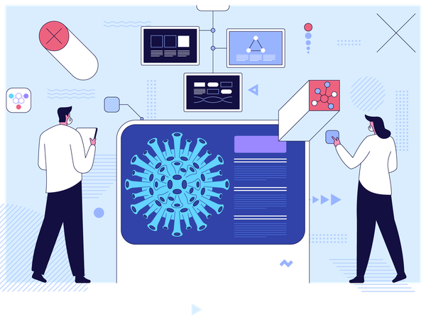 Cientista usa ajuda inteligente para pesquisa sobre coronavírus  Ilustração