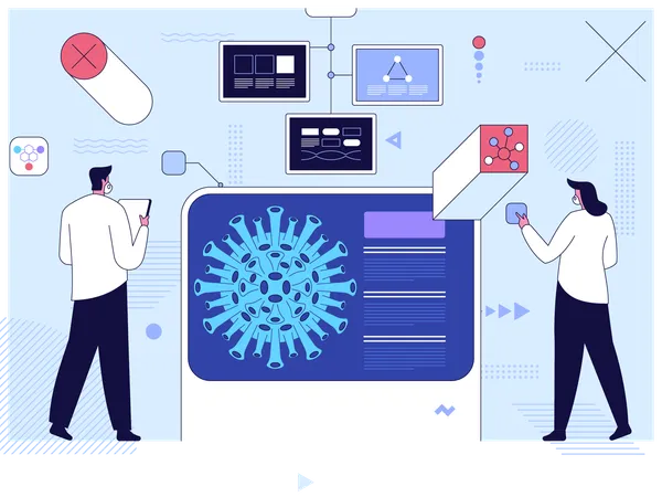 Cientista usa ajuda inteligente para pesquisa sobre coronavírus  Ilustração