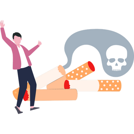 Cigarettes are harmful  Illustration