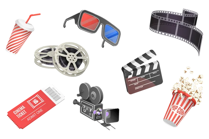 Cinema Element Set  Illustration