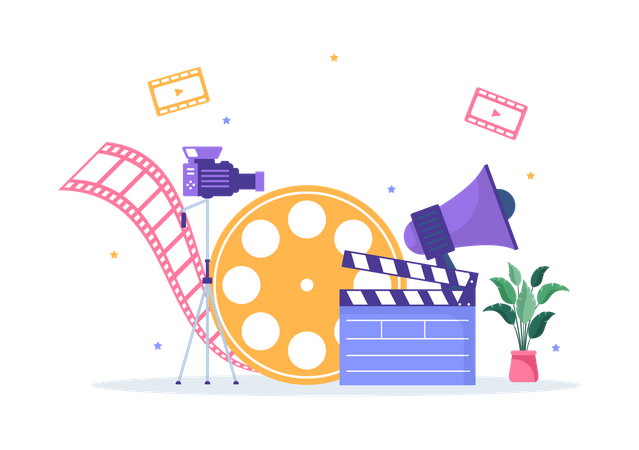 Cinema Industry  Illustration