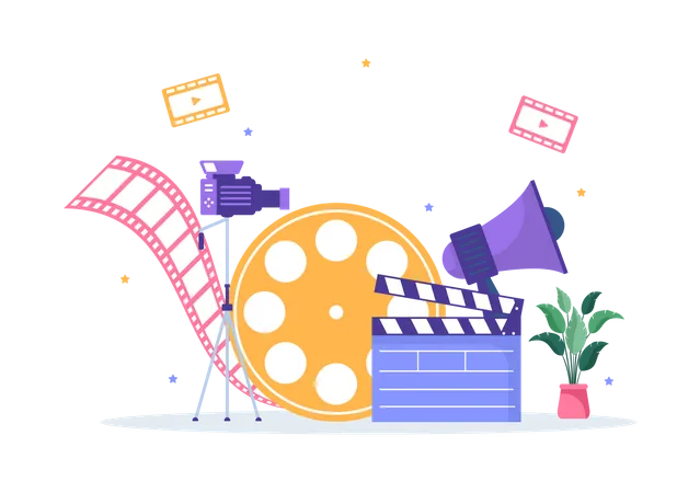 Cinema Industry  Illustration