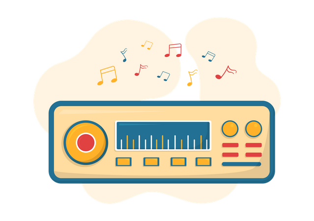 Cinta de audio para automóvil  Ilustración