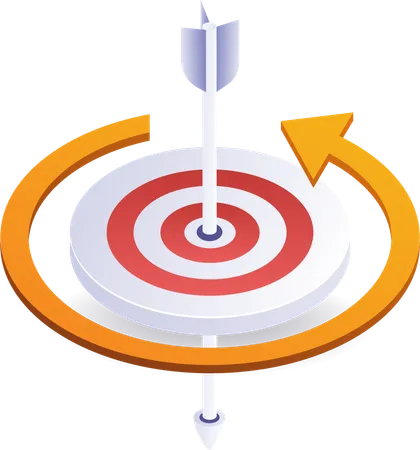 Circle arrow target marketing strategy rotation  Illustration