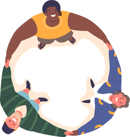 Circle Of Diverse International People  Illustration