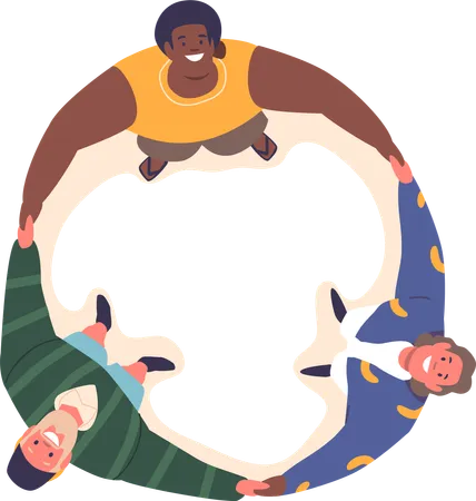 Circle Of Diverse International People  Illustration