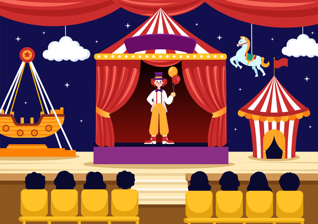 Circo tradicional  Ilustração