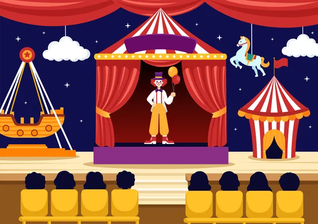 Circo tradicional  Ilustração