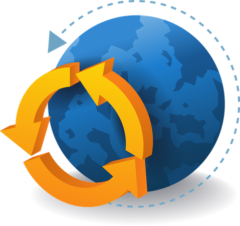 Círculo de rotação da Terra  Ilustração