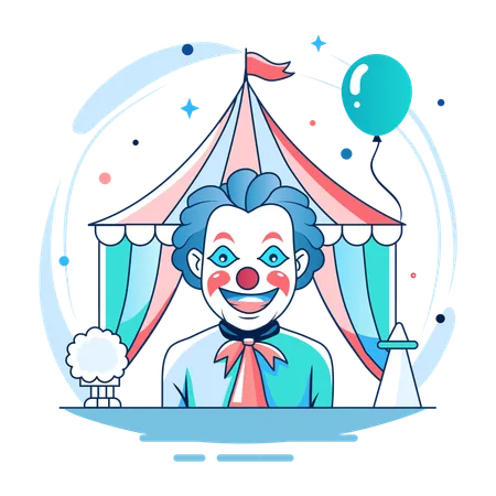 Circus Joker  Illustration