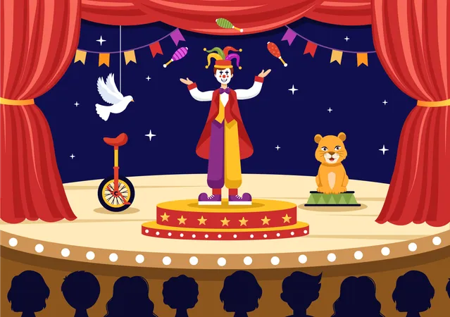 Circus Juggling  Illustration