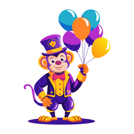 Circus Monkey  Illustration