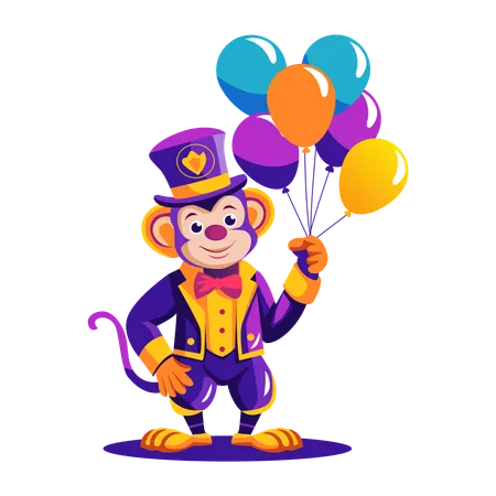 Circus Monkey  Illustration