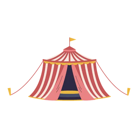 Vector Of Circus Tent Illustration